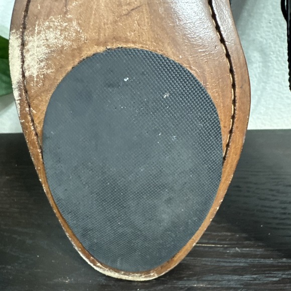 Clif Paris shoes 35.5 Blue Color leather 1" block Heels Made In italy. - Picture 13 of 16